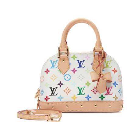 Louis Vuitton Alma BB, Murakami White Multicolor, doré