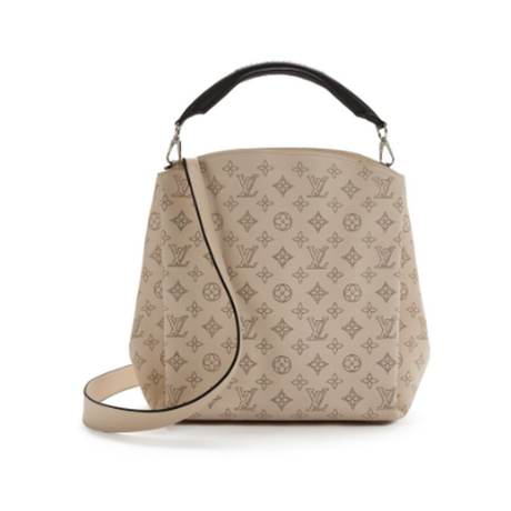 Louis Vuitton Babylone, Mahina & cuir Monogram perforé Ivory, argenté