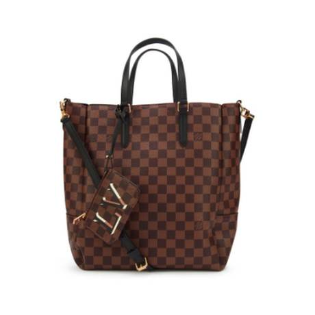 Louis Vuitton Belmont MM, toile Damier Ebene enduite, doré