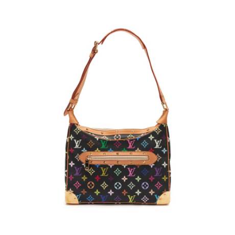 Louis Vuitton Boulogne, Murakami Monogram Multicolore Black, doré
