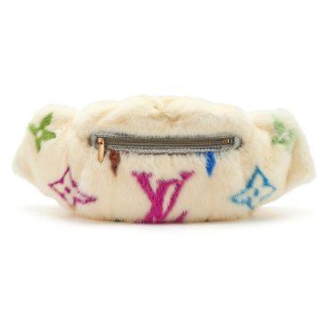 Louis Vuitton Bum Bag « Les Extraordinaires », vison & python Monogram White Multicolore, doré