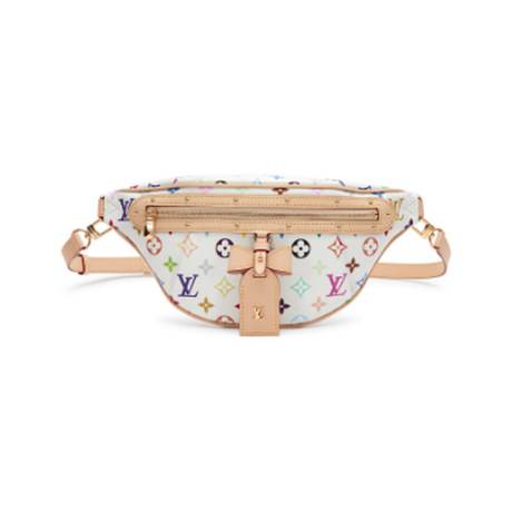 Louis Vuitton Bum, Murakami White Multicolor High Rise, doré