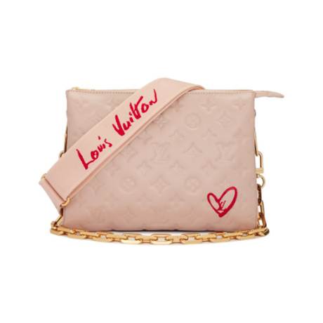 Louis Vuitton Coussin PM, agneau Monogram Dragée Puffy Fall In Love, doré
