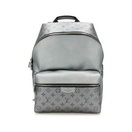 Louis Vuitton Discovery Sac à dos PM, toile & Taigarama Monogram enduite Grey Grey, argenté