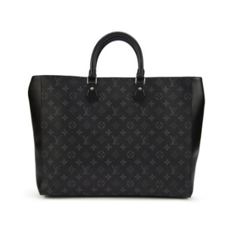 Louis Vuitton Grand Sac, toile Monogram Eclipse enduite Black, argenté