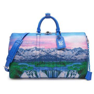 Louis Vuitton Keepall 50 Bandoulière « Landscape », jacquard polyester multicolore, Virgil Abloh