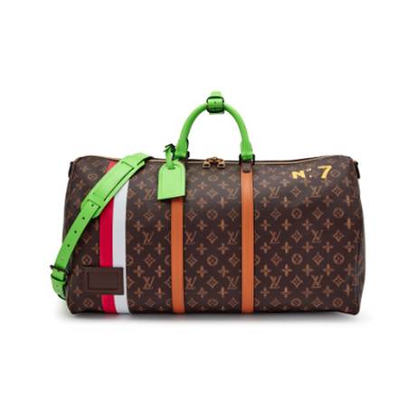 Louis Vuitton Keepall 55 Bandoulière, toile Monogram enduite Multicolor L'Oeil, doré, Virgil Abloh