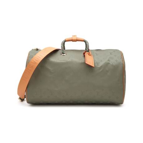 Louis Vuitton Keepall Bandoulière 50, titane Monogram, doré