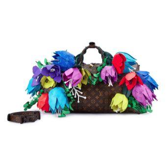 Louis Vuitton Keepall Bandoulière 50 « Tulip », toile Monogram brune, édition limitée