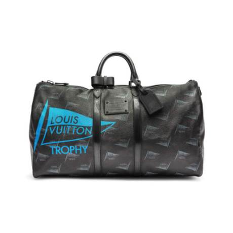 Louis Vuitton Keepall Bandoulière 55, toile imperméable Black & Blue Dubai LV Cup, édition limitée