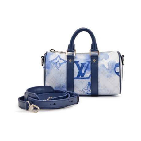 Louis Vuitton Keepall XS Water, Monogram aquarelle, argenté