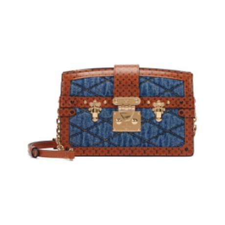 Louis Vuitton Malle Clutch, denim & Malletage Blue, doré