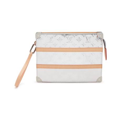 Louis Vuitton Malle Pouch, toile Monogram enduite Silver Mirror Mirror, argenté, Virgil Abloh