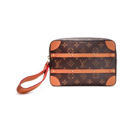 Louis Vuitton Malle Pouch, toile Monogram enduite souple Brown, doré