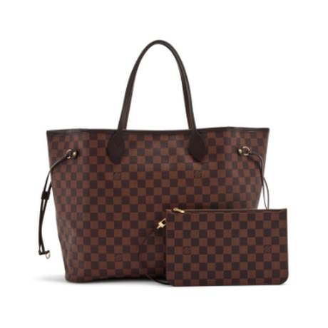Louis Vuitton Neverfull GM, toile Ebene Damier, doré