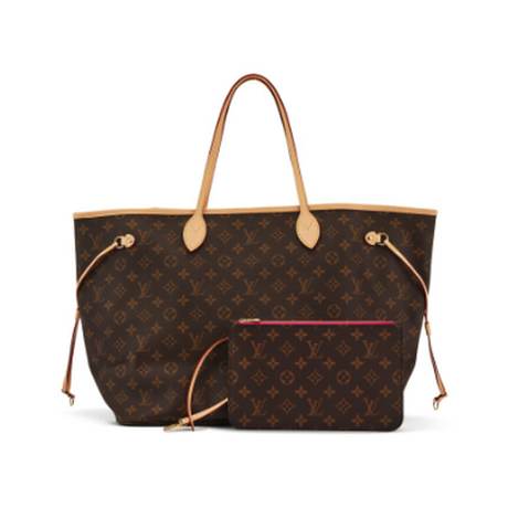 Louis Vuitton Neverfull GM, toile Monogram enduite Brown, doré