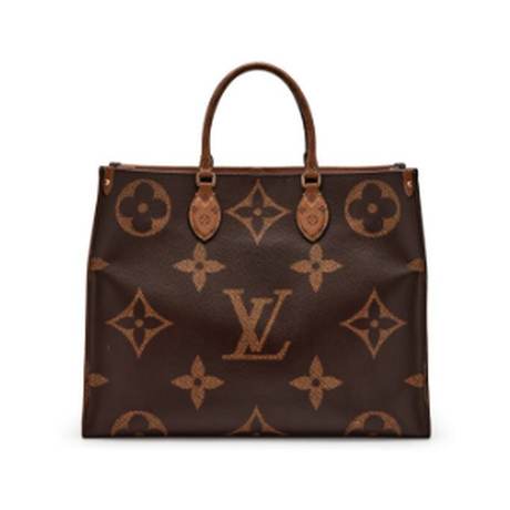 Louis Vuitton OnTheGo GM, toile Giant Reverse Monogram enduite Brown, doré