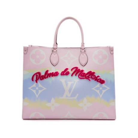 Louis Vuitton OnTheGo GM, toile Monogram Giant Multicolor Tie Dye Palma de Mallorca, argenté