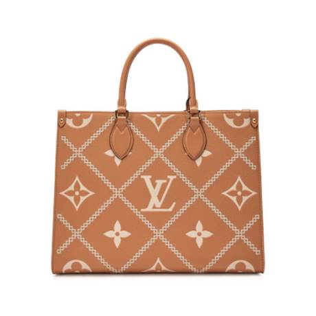 Louis Vuitton OnTheGo MM, Empreinte Giant Monogram Brown Arizona, doré