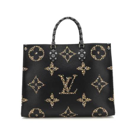 Louis Vuitton OnTheGo Tote GM, Giant Monogram Black & Orange Jungle