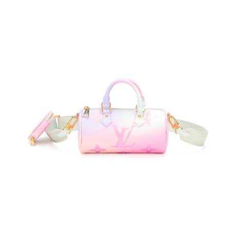 Louis Vuitton Papillon BB, toile Monogram pastel enduite Sunrise, doré