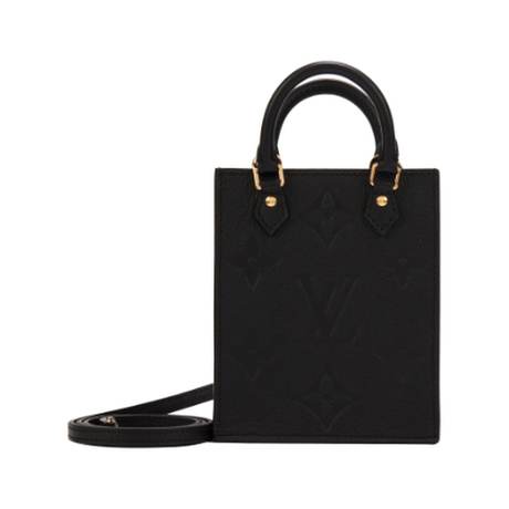 Louis Vuitton Petit Sac Plat, Empreinte Giant Monogram Black, doré