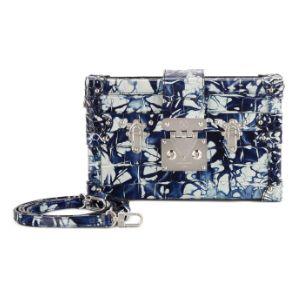 Louis Vuitton Petite Malle, alligator brillant Blue & White, argenté