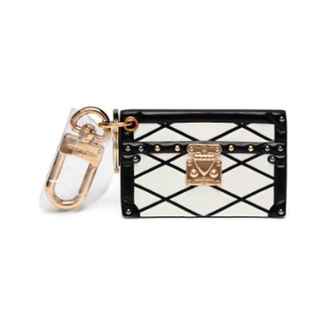 Louis Vuitton Petite Malle Charm, cuir & Malletage White & Black, doré
