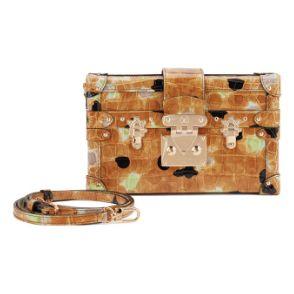 Louis Vuitton Petite Malle, crocodile niloticus brillant Yellow multicolore, doré
