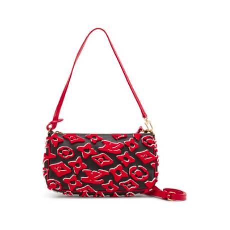 Louis Vuitton Pochette Accessoires, toile Monogram tufté Red White & Black LVxUF, doré