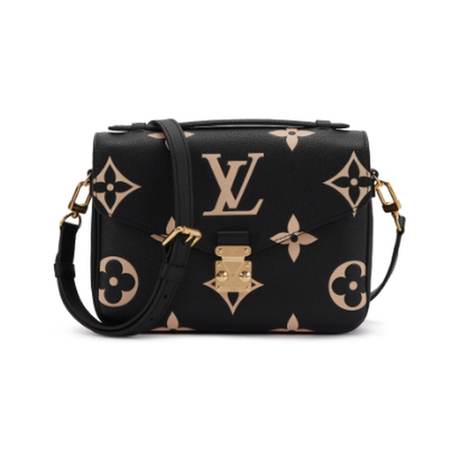 Louis Vuitton Pochette Métis, Empreinte Giant Monogram Black & Beige, doré