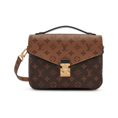 Louis Vuitton Pochette Métis, toile Reverse Monogram enduite Brown, doré