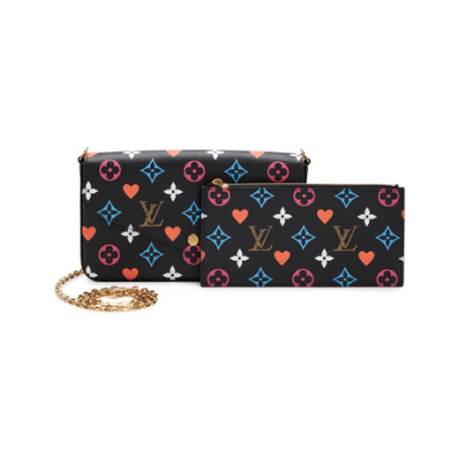 Louis Vuitton Pochette, toile Monogram enduite Black Multicolor Game On Félicie, doré