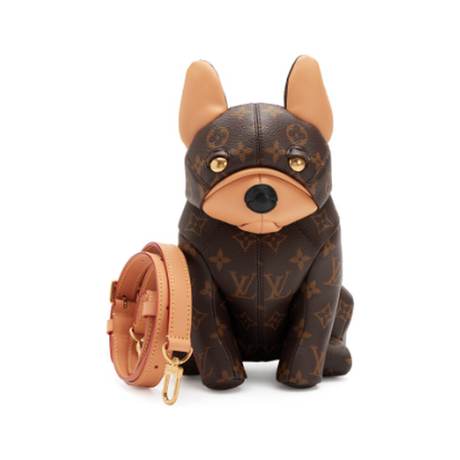 Louis Vuitton Pooch Dog, toile Monogram enduite Brown, doré