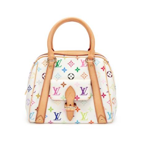 Louis Vuitton Priscilla, toile Monogram Multicolore White, doré