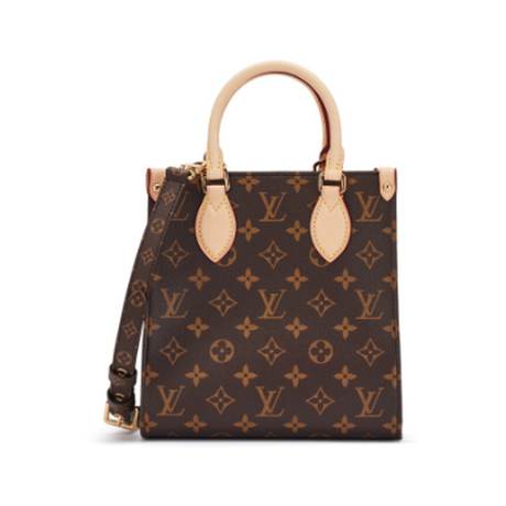 Louis Vuitton Sac Plat BB, toile Monogram enduite Brown, doré