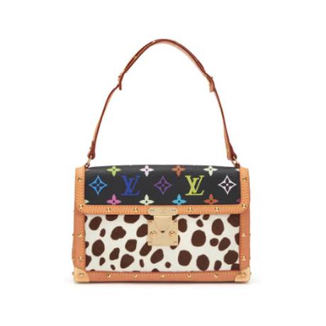 Louis Vuitton Sac, toile & poulain Murakami Monogram enduite Black Rainbow & Dalmatian