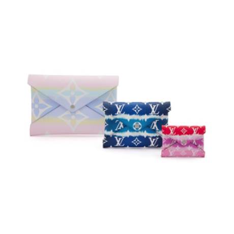 Louis Vuitton Set de Three; Multicolor Escale Kirigami Pouches, Monogram enduite & toile, argenté