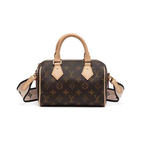 Louis Vuitton Speedy Bandoulière 20, toile Monogram enduite Brown, doré