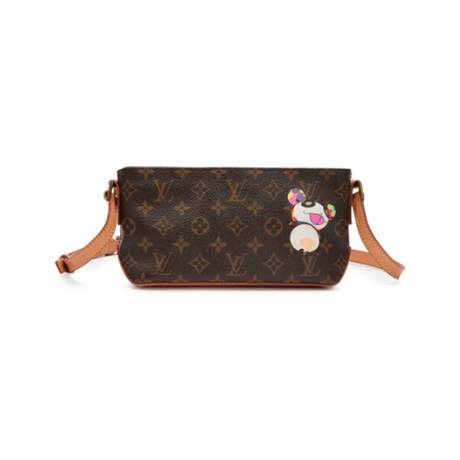 Louis Vuitton Trotteur, toile Murakami Monogram enduite Brown Panda, doré