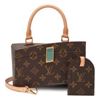 Louis Vuitton « Twisted Box » Iconoclasts Frank Gehry, toile Monogram brune, doré