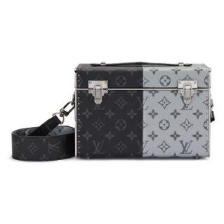 Louis Vuitton Vanity Trunk custom « Eclipse », toile Monogram Black & Silver, ruthénium