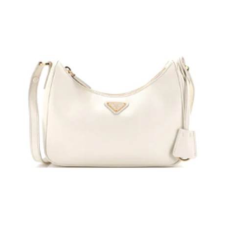 Prada Adjustable Handle Zip Hobo Mini, cuir Saffiano