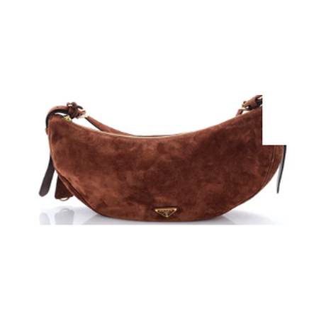 Prada Demi-Lune Shoulder Large, daim