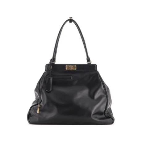 Prada Frame Lock Tote Large, cuir