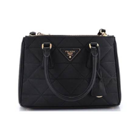 Prada Symbole Double Zip Tote Mini, cuir Saffiano